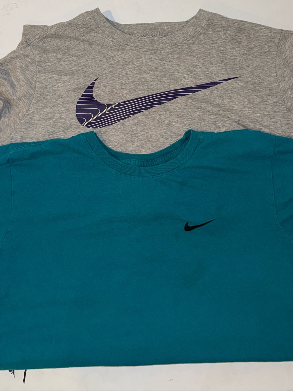 Nike Grey Tee and Teal Tee Bundle